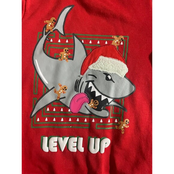Blizzard Bay Boys Sweater Ugly Christmas Size  12-14 Shark - Picture 4 of 9